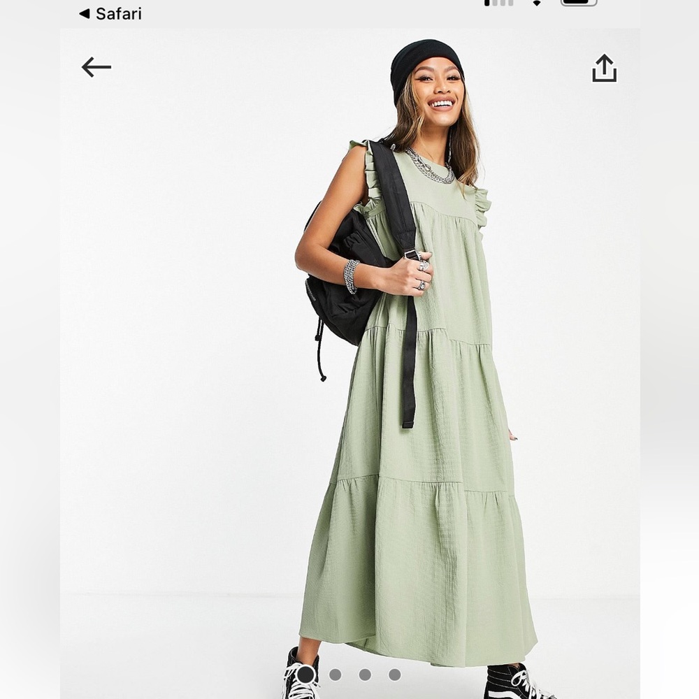 Asos green midi dress, size 4